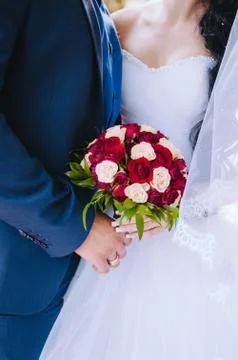 Young pair at a wedding Stock Photos