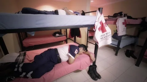 Young paramedics sleep Video stock 44721062