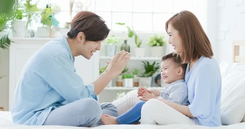 Young parent play with child Stock Footage 106157292
