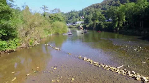 Young People Canoeing Stock Footage 146514631