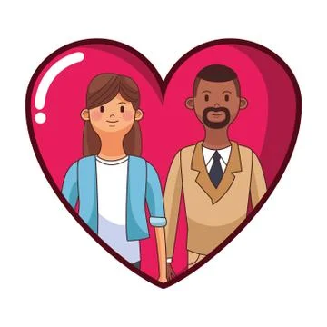 Young people couple Stock Illustration