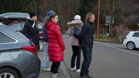 Young people dancing around themself outdoors. Stock Footage 71031055