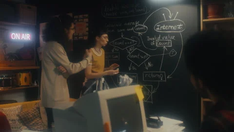 Young People Developing New Computer System Video stock 244950568