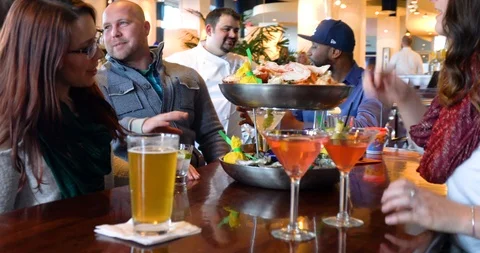 Young People Dining Restaurant Stock Footage 88239471