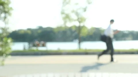 Young people go for a walk in park Stock Video Pond5