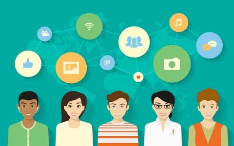 Young people Illustrazione stock