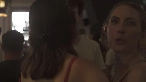 Young People Mingling and Dancing at Day Party Stock Footage 344625811