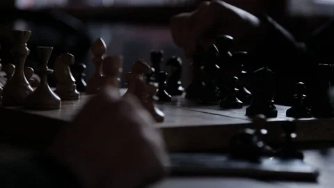 Young people play chess Stock Footage 73297186