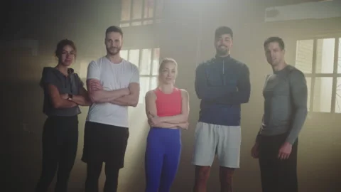 Young people posing at camera Stock Footage 236187675