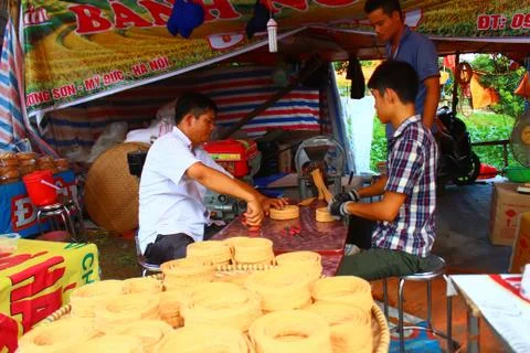 Young people processing herbal Stock Photos