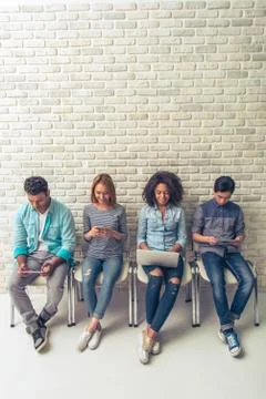 Young people studying Stock Photos