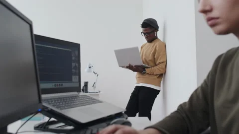 Young People Working In Office Stock Footage 232664589