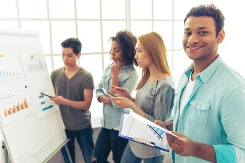 Young people working Stock Photos