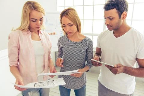 Young people working Foto stock