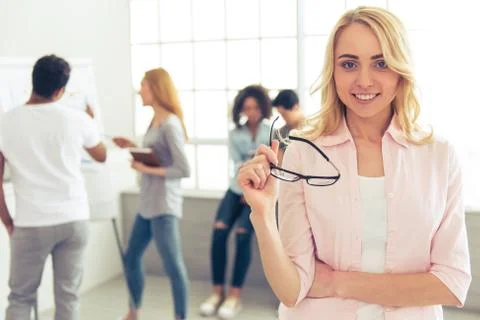 Young people working Stock Photos