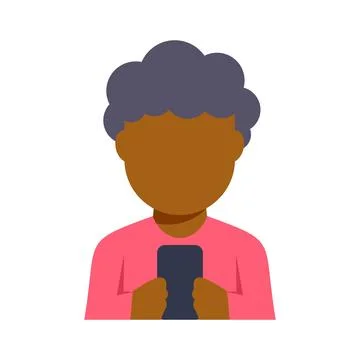 Young person using smartphone for communication concept illustration Illustrazione stock