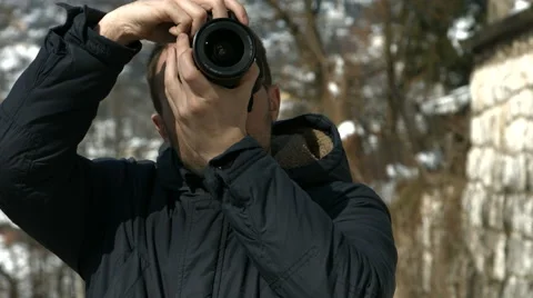 Young photographer Video stock 47770413
