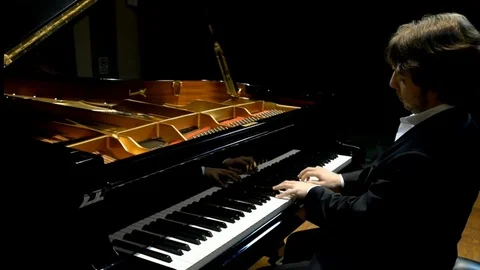 Young pianist classical execution-Haydn7 Stock Footage 71223166