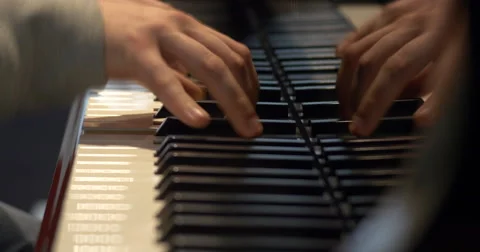 Young Piano Player Stock Footage 62331675