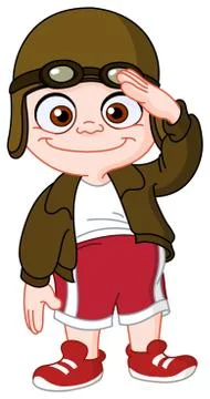 Young pilot Stock Illustration