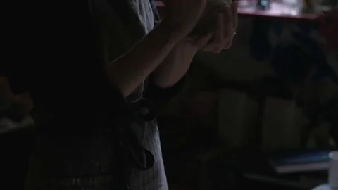 Young Potter Works in Workshop Stock Footage 84001244