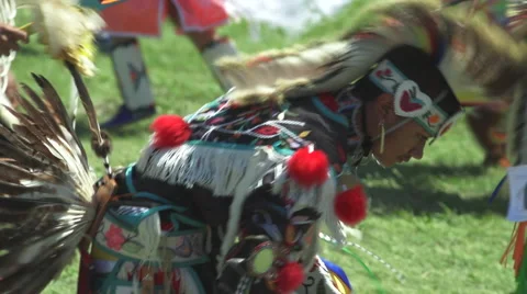 A young pow wow dancer Stock-Footage 46693868