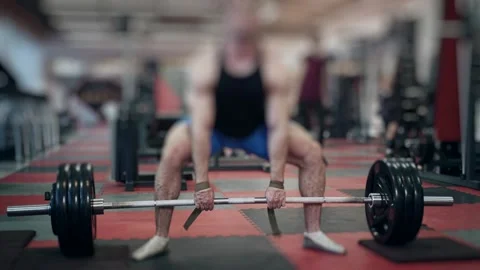 Young powerlifter in gym 스톡 동영상 148296166