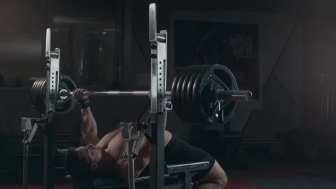 Young powerlifter in gym Stock Footage 149948249