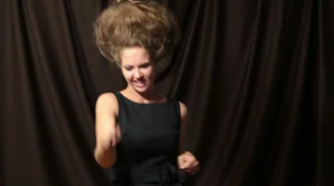 Young Pretty Witch performing a kind of scary dance Stock Footage 11632204