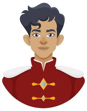 Young Prince in Red Uniform Stock Illustration