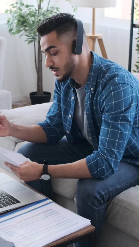 Young Professional Discussing Work Documents on a Video Conference Stock Footage 326639736