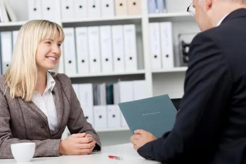 Young professional in an interview Stock Photos