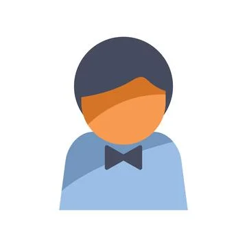 Young professional wearing a bow tie is posing for a portrait Stock Illustration