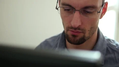 Young programmer working on a code Stock Footage 73095100