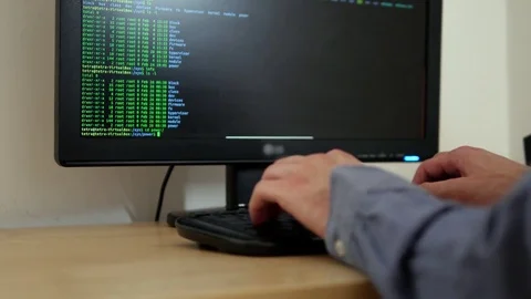 Young programmer working on a code Stock Footage 73095757