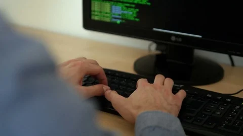 Young programmer working on a code Stock Footage 73097536