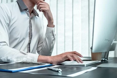 Young Programmer working in software javascript computer in IT office, Writin Stock Photos