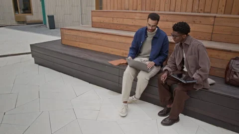 Young Programmers Chatting Stock Footage 320004048