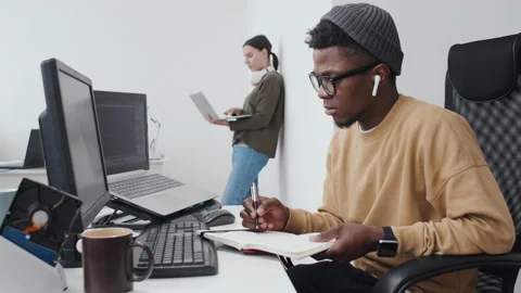 Young Programmers At Work In Office Stock Footage 232664587
