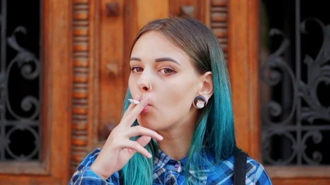 Punk Girl Smoking