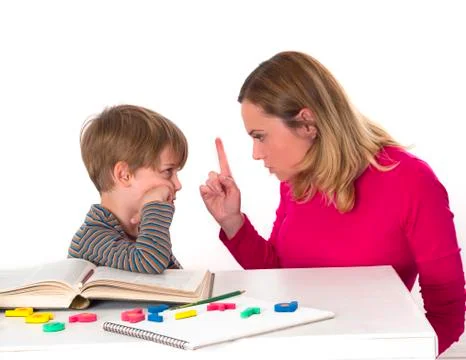 Young pupil doesn't want to learn, Stock Photos