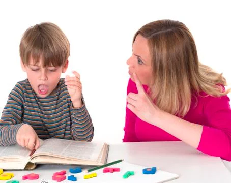 Young pupil doesn't want to learn, Stock Photos