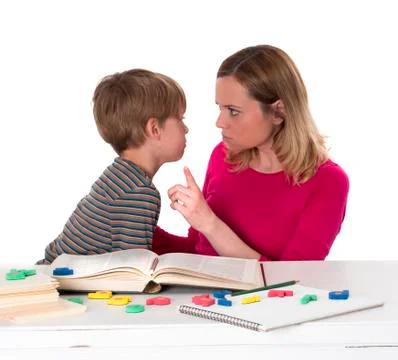 Young pupil doesn't want to learn, Stock Photos