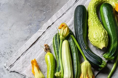 Young raw zucchini Stock Photos