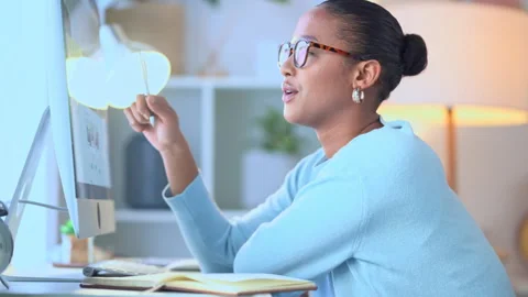 Young remote learner studying for a university test or college assignment Stock Footage 254792885
