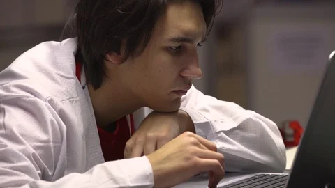 Young Researcher Type Computer Profession Skills Stock Footage 117071191