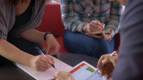 Young responsible team preparing for a project together Stock Footage 75554041