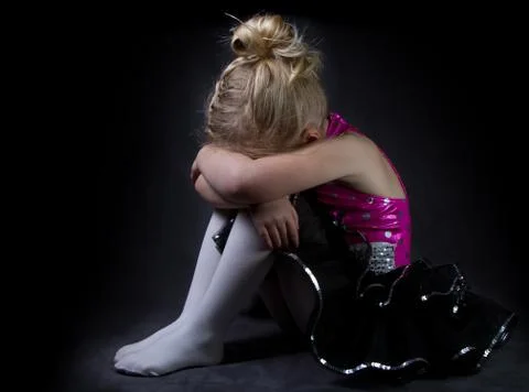 A young sad dancer Stock Photos