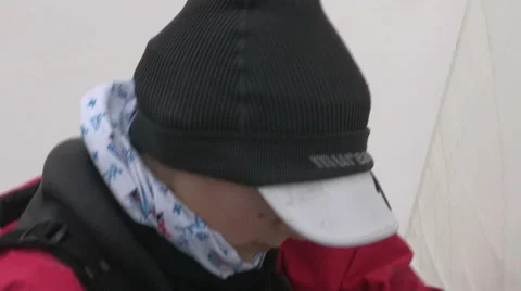 The young sailor  boy prepares sailing Stock Footage 61128939