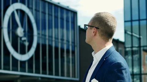 Young sales man representing successful entrepreneur finance business career Stock Footage 72869010